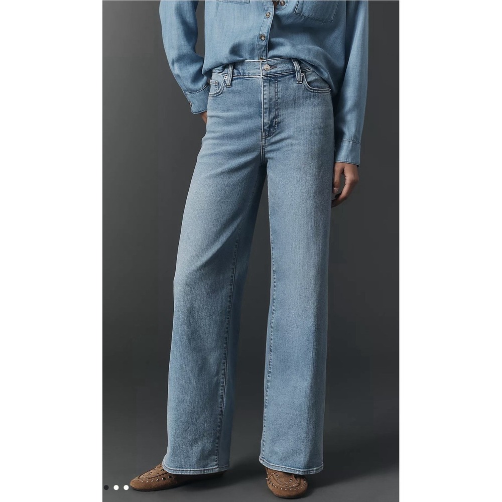FRAME Le Slim Palazzo High Rise Wide Leg Premium Denim 29 x 29 Integrity Wash